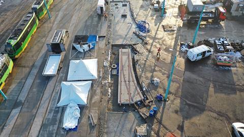 Tram depot turnout (Photo Epufloor)