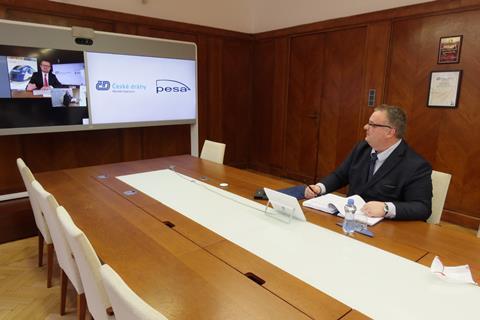 České Dráhy and Polish manufacturer Pesa Bydgoszcz have signed a KC14·5bn framework agreement for the supply of up to 160 regional diesel multiple-units