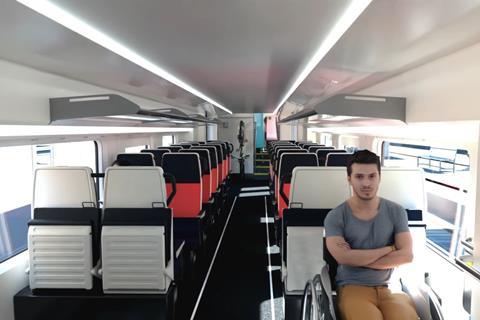 Metra Alstom coach interior impression