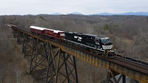 ‘Any time this locomotive is moving and pulling freight, it is testing track at the same time’, said Track Inspection & Development Manager Mike Allran