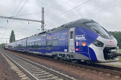 An Alstom Régiolis trainset is being tested in the Czech Republic