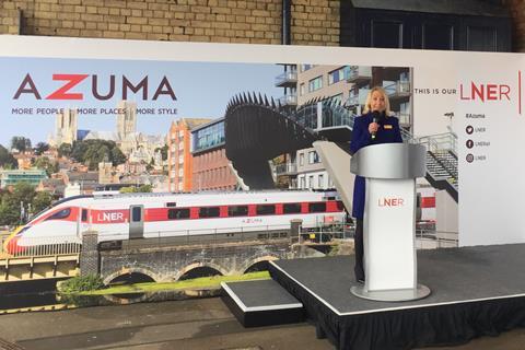 LNER Azuma at Lincoln.