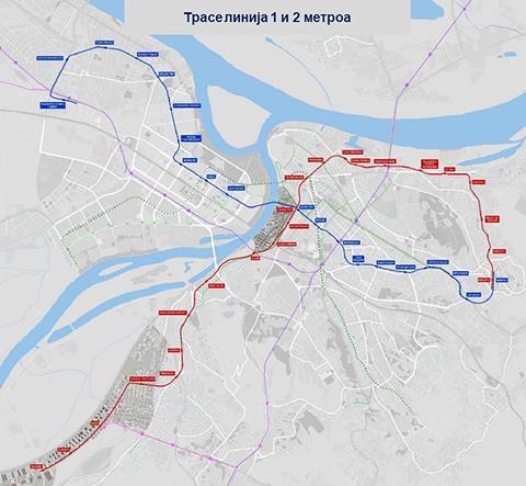 Beograd metro map