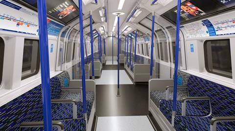 London Underground Picadilly Line new Siemens Mobility train impression along length