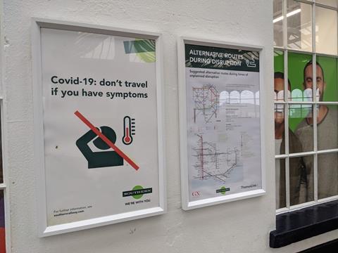 Coronavirus sign Brighton station