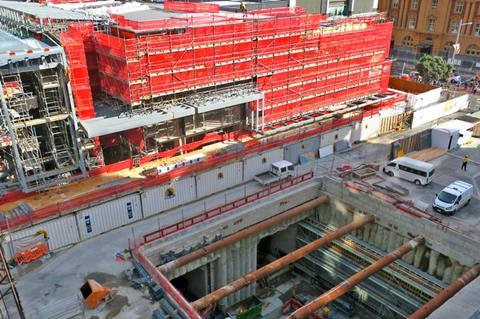 Construction of the City Rail Link in Auckland