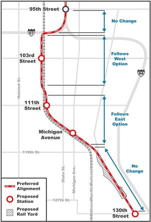 Chicago Red Line extension map (Image CTA)