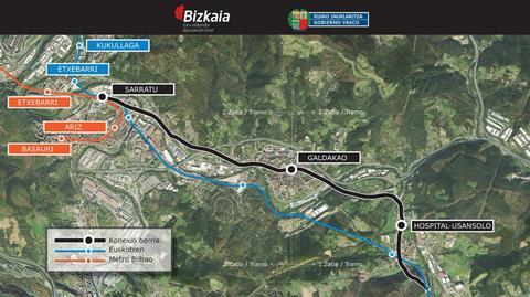 es-Bilbao metro Line 5 map