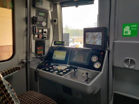 Delhi Metro refubished train cab