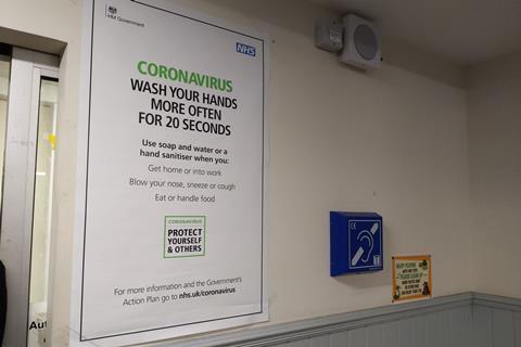 gb Sutton station coronavirus poster 