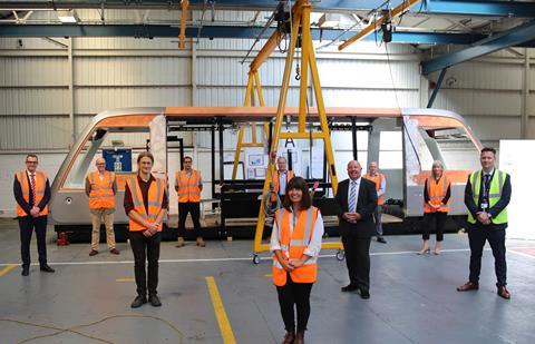 A prototype battery-powered carbon fibre and metal Very Light Rail vehicle is under construction at NP Aerospace’s plant at Foleshill in Coventry.