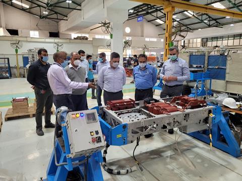 Delhi RRTS train components in factory