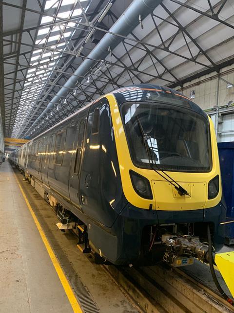 The first Class 701 EMU for South Western Railway has been delivered to Eastleigh.