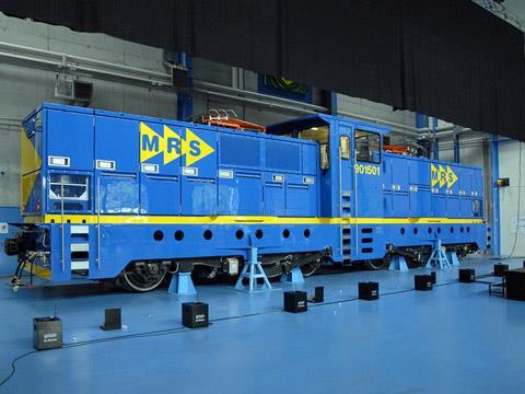 Stadler Rail electric rack locomotive for MRS Logistica, Brazil.
