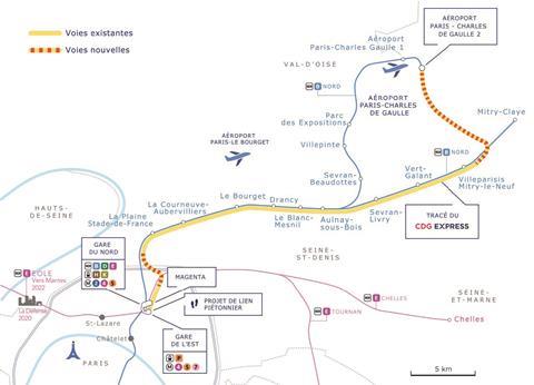 CDG Express map (Photo CDG Express)