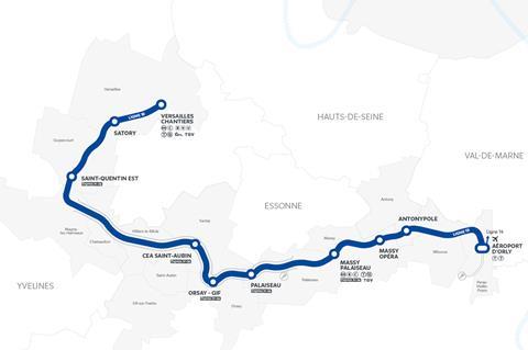 Grand Paris Express Line 18 map