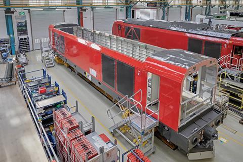 Siemens Mobilty Vectron locomotive under construction in factory (Photo: Siemens Mobility)