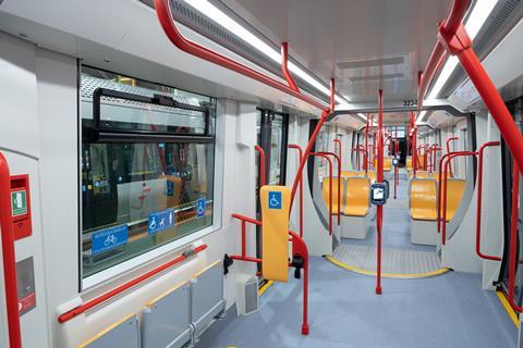 Zaragoza CAF Urbos 100 tram interior (Photo CAF)
