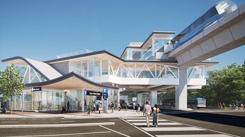 Vancouver SkyTrain Green Timbers station impression (Image Province of British Columbia)