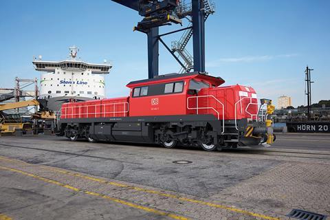 Vossloh Locomotives DM 20 loco in the Port of Kiel (Image: Thorsten Mischke, Blandine von Ribbeck & Müller Romca Industrial Design)