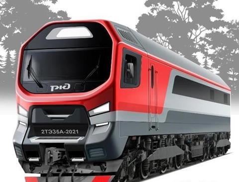 Sinara Transport Machines 2TE35A locomotive design option