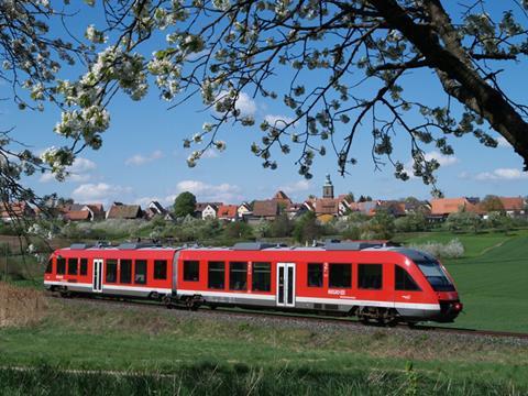 DB Regio Mittelfrankenbahn service on the Nuremberg Nordost- Gräfenberg route (Photo: DB/Claus Weber)