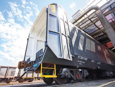 Car-carrying wagon developed by Transnet Engineering.