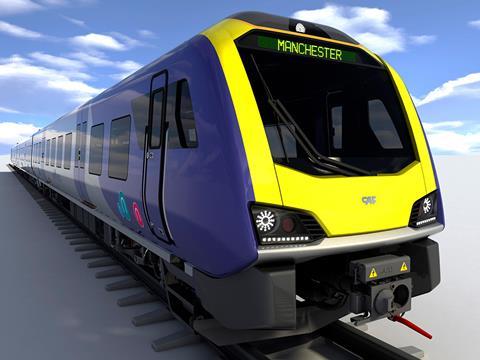 CAF Civity UK Class 195 diesel multiple-unit for Arriva’s Northern franchise.