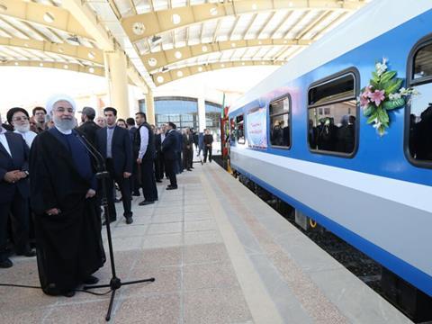 Kermanshah was connected to the railway network when President Hassan Rouhani opened a 110 km line from Firuzan