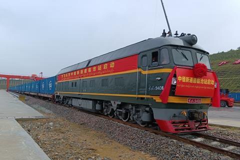 China Myanmar corridor freight train