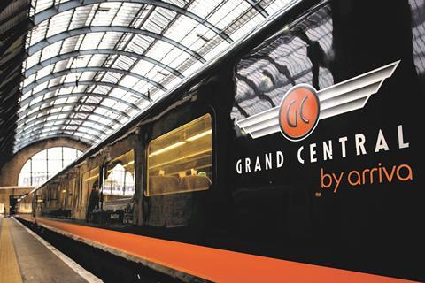 gb Grand Central train at London King's Cross