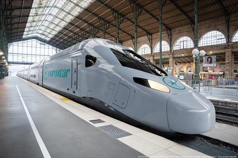 Impression of Eurostar Celestia train in Paris (Image Alstom)