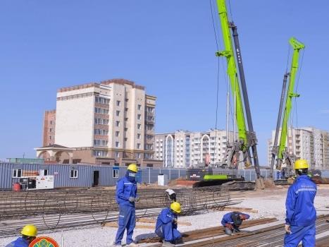 Work has started on a light rail line in Astana.