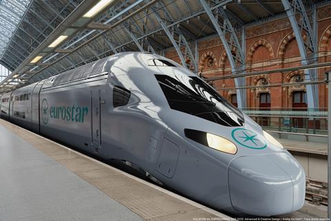 Impression of Eurostar Celestia train at London St Pancras International station (Image Alstom)