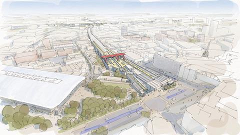 gb-Midlands Rail Hub-Moor Street station aerial