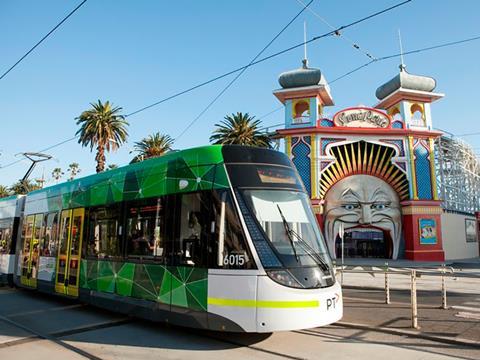 Yarra Trams network in Melbourne.