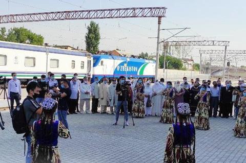 Electrification of the 331 km railway ring in the Ferghana Valley was officially completed on August 30