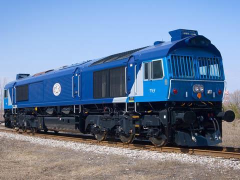 ENR locomotive at EMD plant.