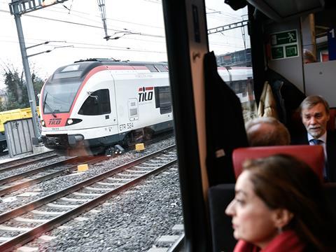 TILO began revenue services between Mendrisio in Switzerland and Varese in Italy on January 7, following an inauguration ceremony on December 22 (Photo: RFI).