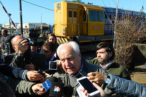 Uruguay's Transport Minister Victor Rossi said future customers would be able to depend on the upgraded railway (Photo: Marcelo Benoit).