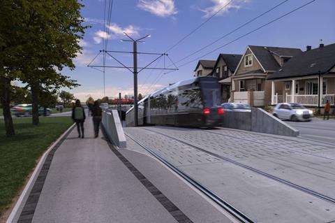 The Hamilton LRT King Street East underpass will allow LRVs to travel beneath the CPKC railway