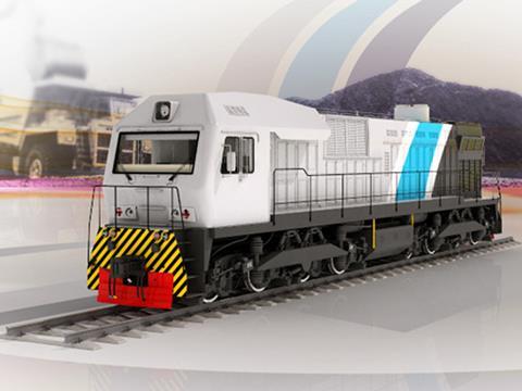 The genset locomotive would be based on Sinara's TE8 design (pictured).