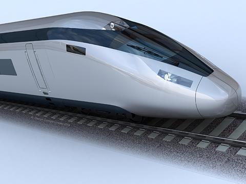 Impression of a generic HS2 train