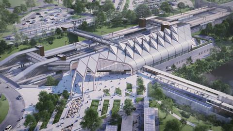 gb HS2 Birmingham Interchange station impression