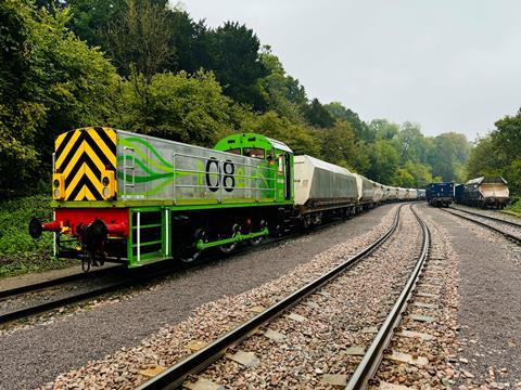 08e locomotive on trial at Whatley Quarry