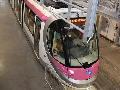 Midland Metro CAF tram.