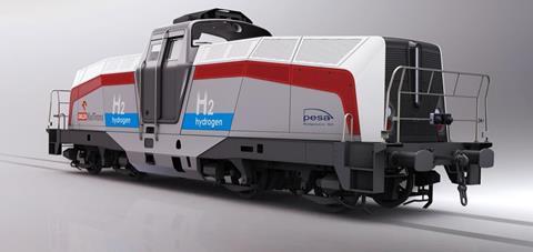 Pesa hydrogen shunter impression