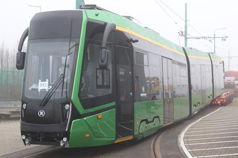 Modertrans delivers new-generation Gamma tram to Poznan (image Modertrans)