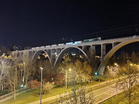 Prueba de carga en el Viaducto del Miño (Ourense)
