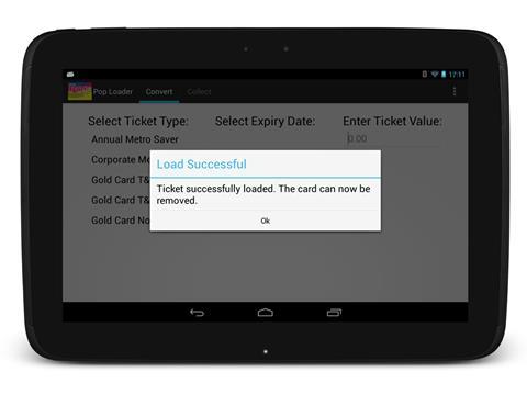 Ecebs has developed an app for off-the-shelf Android tablet computers which enables ticket office staff to transfer existing paper season tickets to smart cards quickly.